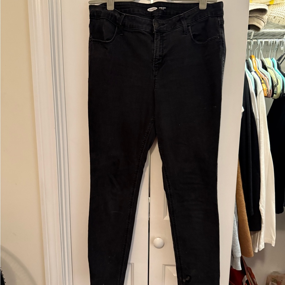 Old Navy Women's Dark Black Skinny Jeans